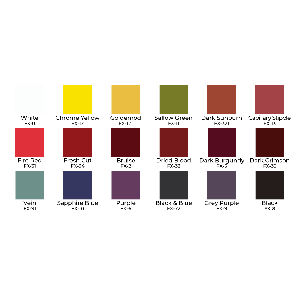 얼티메이트 FX 18색 크림 팔레트 멍, 상처 분장용 색상 포함 ULTIMATE FX Palette