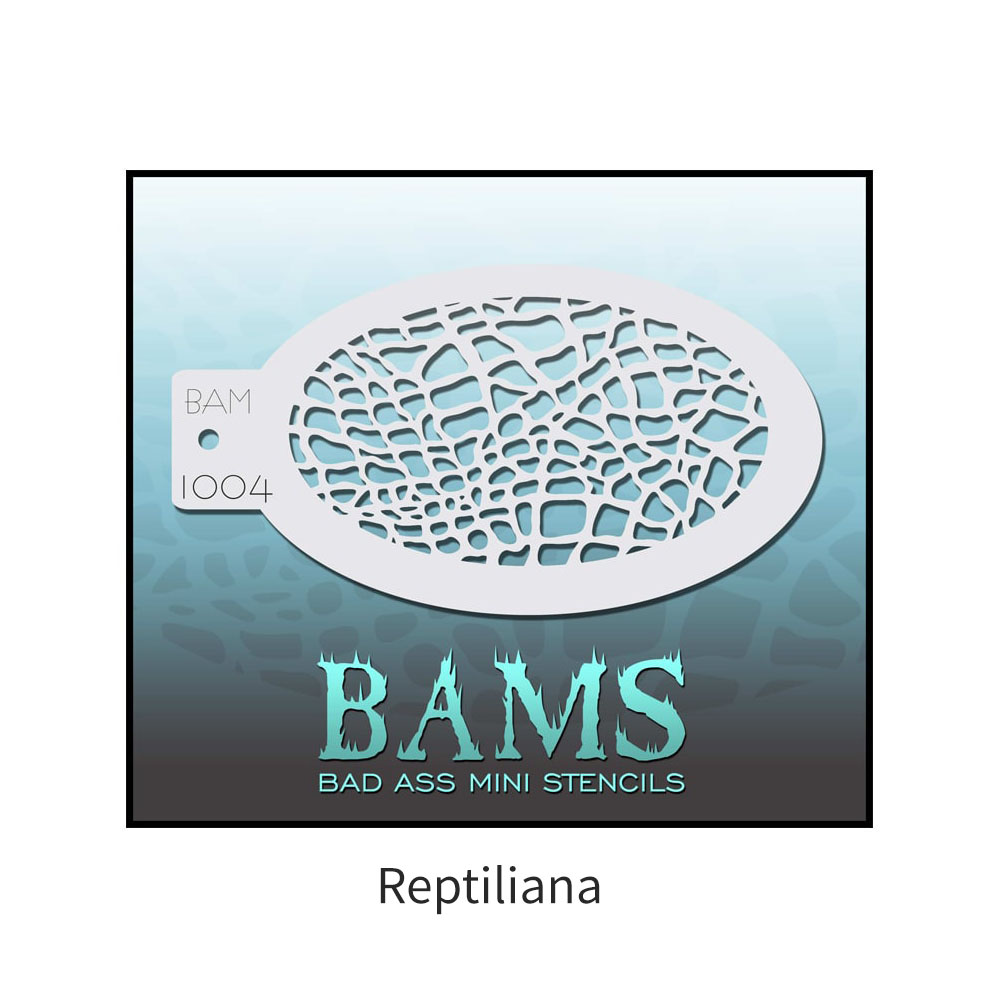 바디페인팅 스텐실 도안 패턴 디자인 미니 14cm x 6.5cm Bad Ass Mini Stencil
