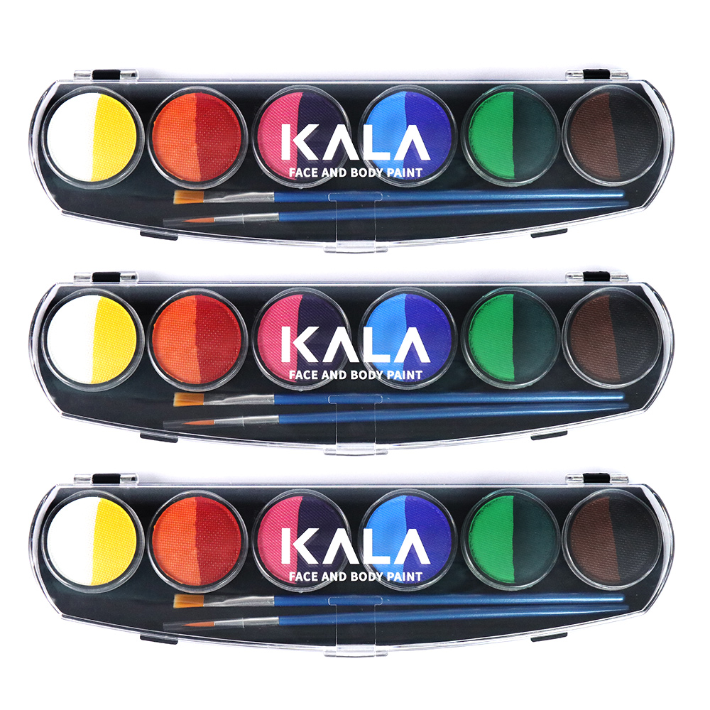 칼라 페이스&바디페인트 워터베이스컬러팔레트-에센셜12색 콤비네이션 KALA Face&body paint Water based color palette-Essential12 Combination(60g)