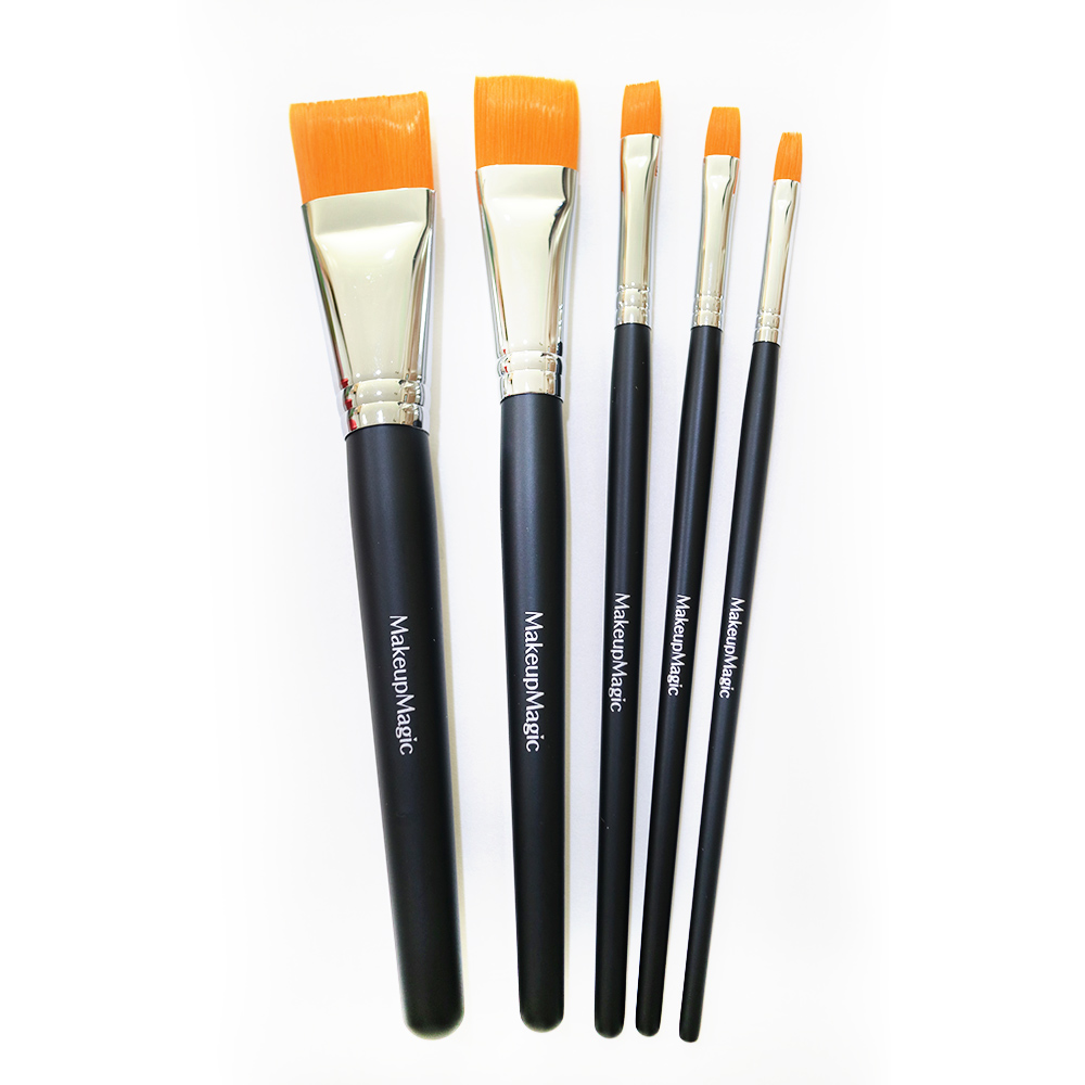 페이스&바디페인팅, 분장용 사각브러쉬 세트 5pcs - Flat Brush Set
