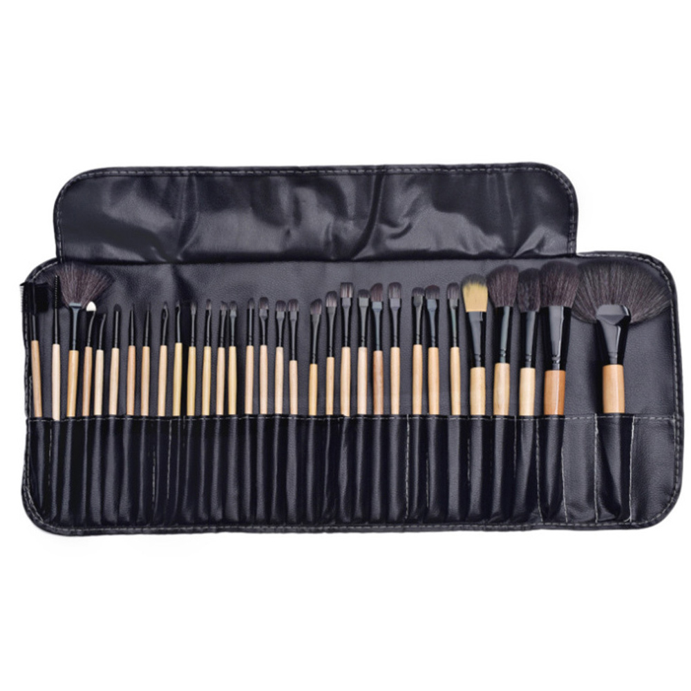 메이크업 브러쉬 세트 32피스 우드색 핸들 Professional Makeup Brush Set 32pcs (Wood Color)