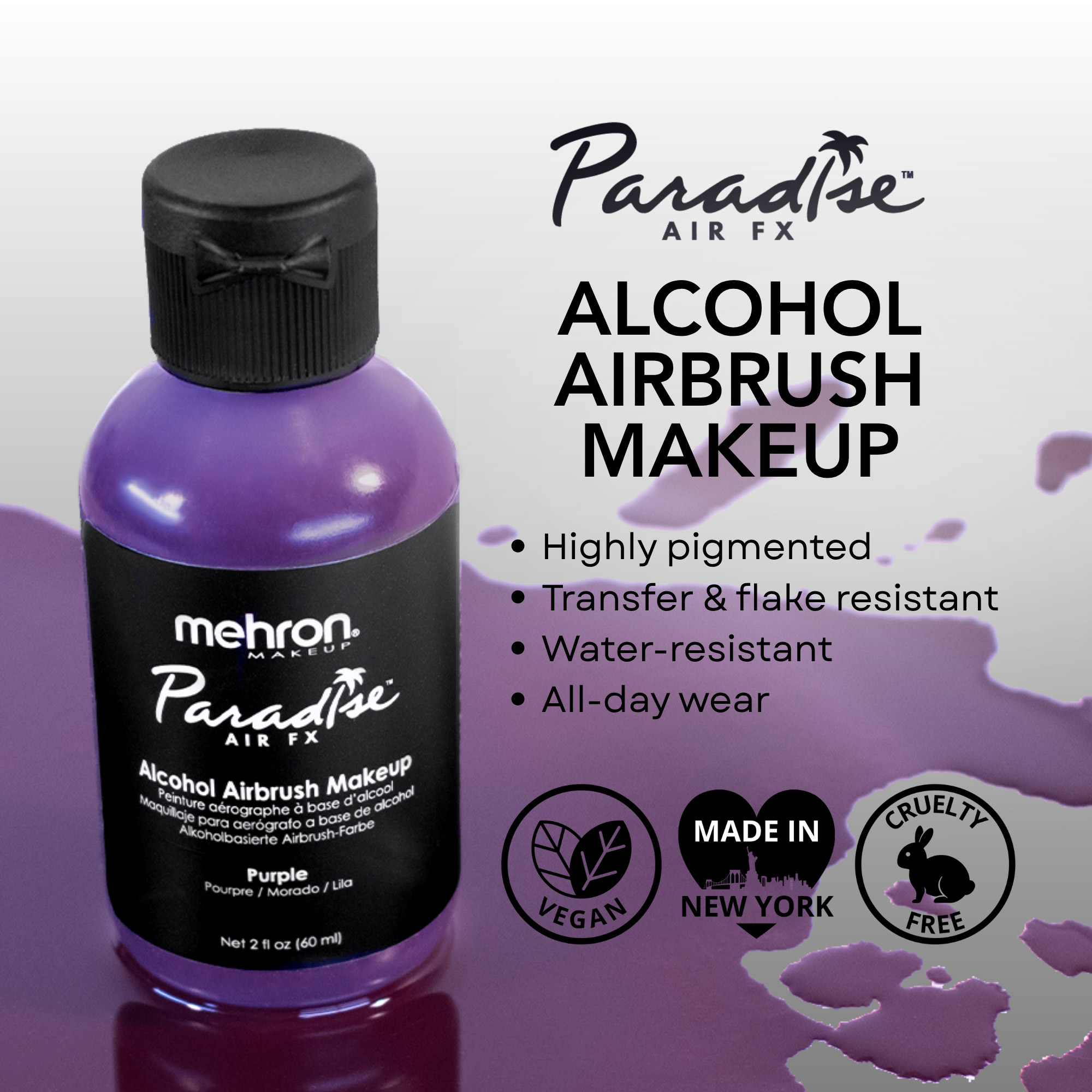 파라다이스 에어 FX 알코올 에어브러쉬 메이크업  Mehron Paradise Air FX&trade;