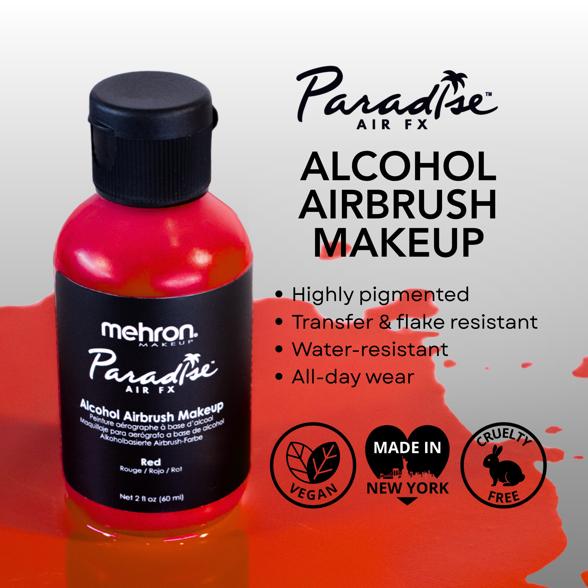 파라다이스 에어 FX 알코올 에어브러쉬 메이크업  Mehron Paradise Air FX&trade;