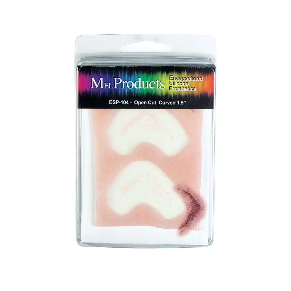 ESP (Encapsulated Silicone Prosthetics) 104 Open Cut CRVD 1.5" 오픈 컷 커브드 상처 실리콘 프로스테틱 피스