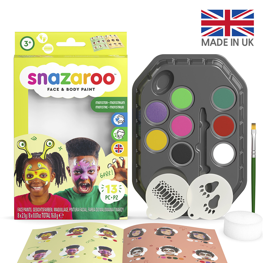영국 스나자루 페이스페인팅 캐릭터 키트 - 몬스터 SNAZAROO FACE BODY PAINT KIT-MONSTER