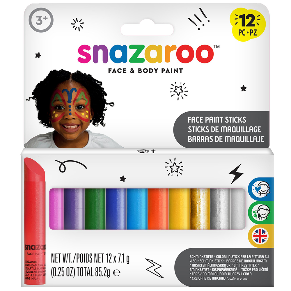 영국 스나자루 페이스페인팅 스틱 12색 -Snazaroo face paint Sticks 12colors