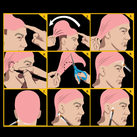 블랙라벨 라텍스 볼드캡(블러쉬 핑크,살색) - BlackLabel Latex Bald Cap Blush Pink