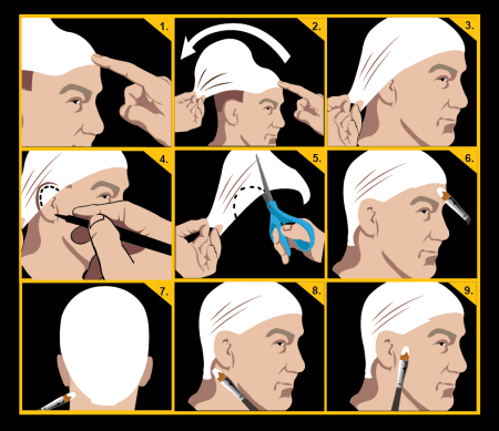 블랙라벨 라텍스 볼드캡(화이트) - BlackLabel Latex Bald Cap White