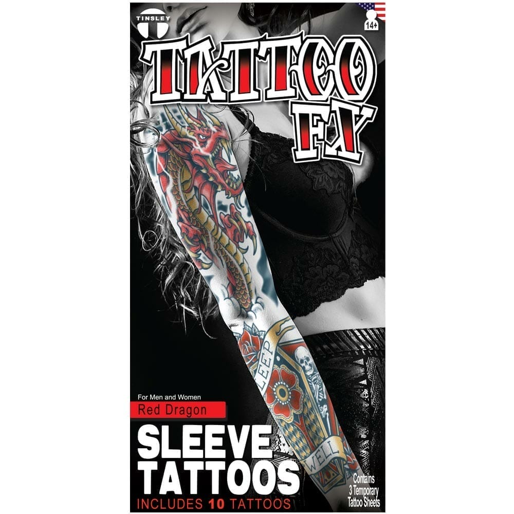 슬리브타투 001 레드드래곤 Sleeve Tattoo Red Dragon